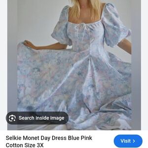 Selkie Monet Day Dress Cotton Size Medium